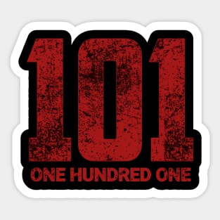 One hundre one Vintagee Sticker